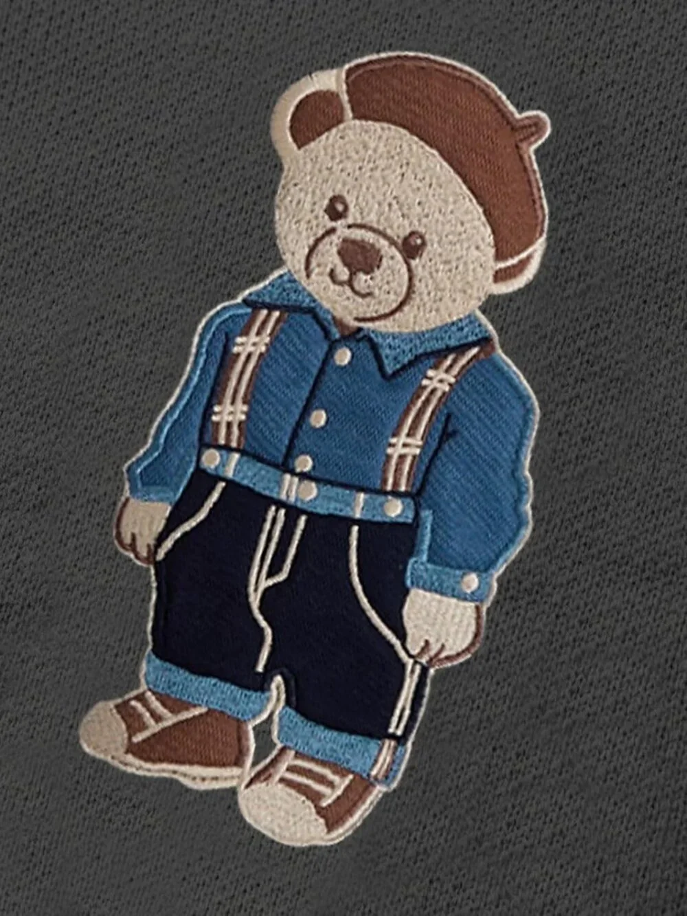 Oversized Vintage Bear Graphic Sweater Jumper - Unisex Preppy Style, Cozy Knit